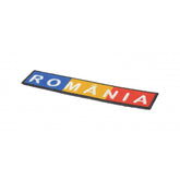 Ecuson dreptunghiular brodat TRICOLOR + ROMANIA